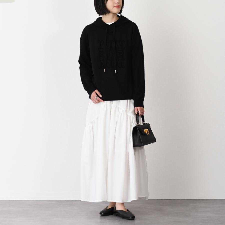 マックスマーラ　ボーダーニット　ペプラム　フリル　白×紺 マックスマーラ ボーダーニット ペプラム フリル 白×紺 マックスマーラ