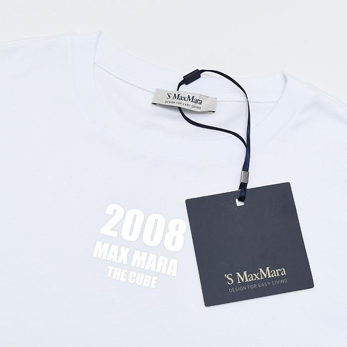【24SS・正規品★】S Max Mara QUIETO ロゴ付き Tシャツ Max Mara - エス マックスマーラ S MAX MARA Tシャツ QUIETO