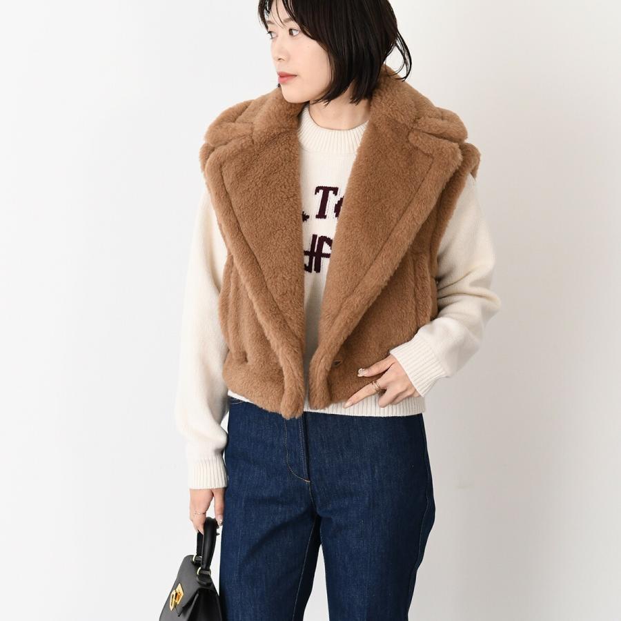 Max Mara リバーシブルショートジャケット テディベア L　2way Max Mara（マックスマーラ） ショートコート SANTOS テディベア 2WAY