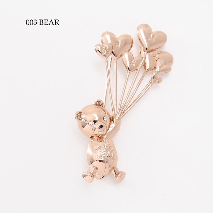 新品 MaxMara SHINYメタル テディ ブローチ heart bear Max Mara（マックスマーラ） 小物 アクセサリー SHINY シャイニー