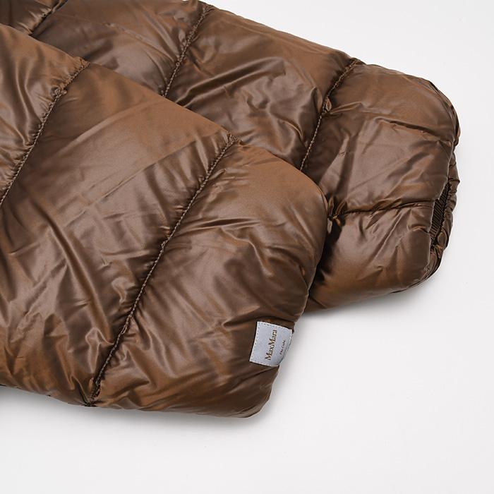 【大きいサイズ】マックスマーラ ファー付 ダウンジャケット ブラウン 茶XL Max Mara The Cube マックスマーラ】定価157 300円 SEIE セイE ダウン