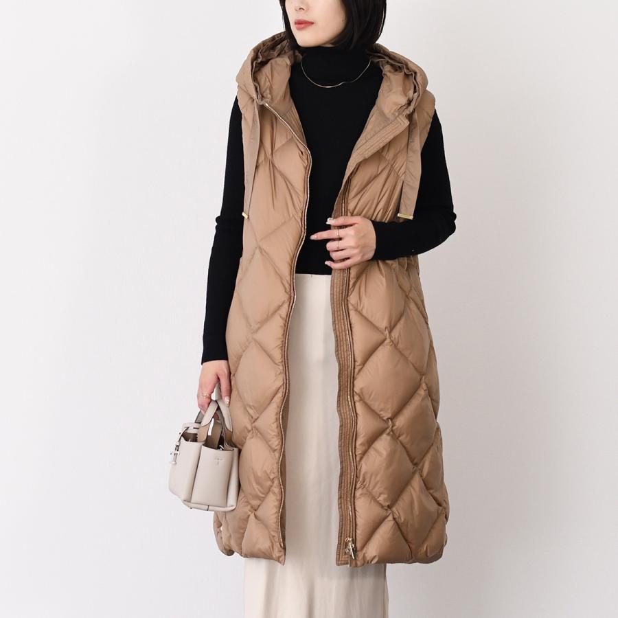 S MaxMara ベージュ ロングダウンベスト リバーシブル ジレ Max Mara（マックスマーラ） Max Mara The Cube ベスト TREGILトレジル