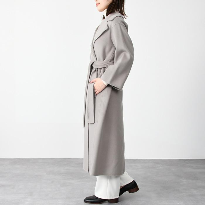エスマックスマーラグレー ロングコート ベルト付き
