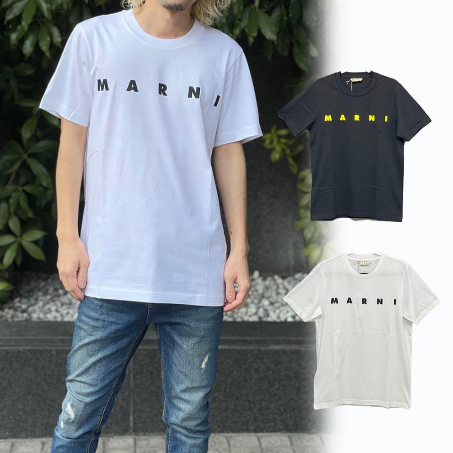 MARNI マルニ ロゴ コットン Tシャツ 2カラー ブラック ホワイト ユニ 