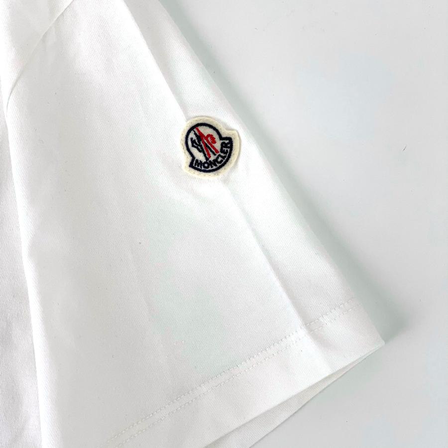 MONCLER モンクレール ロゴ Tシャツ NECK LOVE ロゴT ワッペン WHITE ホワイト 白 BLACK ブラック 黒 コットン  シンプル トップス 8C72410V8094