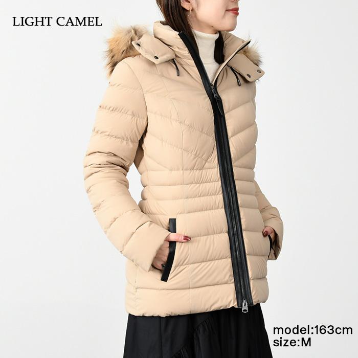 Mackage ベージュ ダウンジャケット フード付き