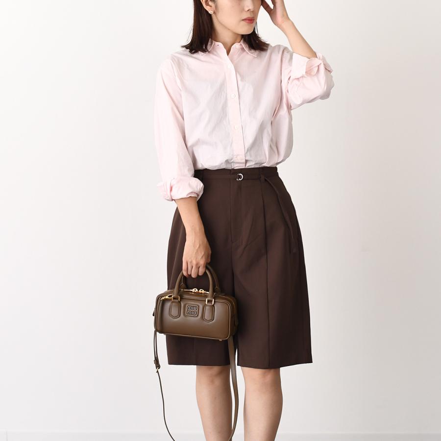 最終価格 miumiu アルカディレザーショルダーバッグブラウン miu miu（ミュウミュウ） 【9/25新入荷】MIU MIU ハンドバッグ