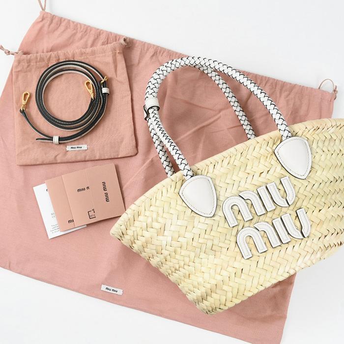 miu MIU ミュウミュウ かごバッグ ハンドバッグ ショルダー miu MIU ミュウミュウ かごバッグ ハンドバッグ ショルダー