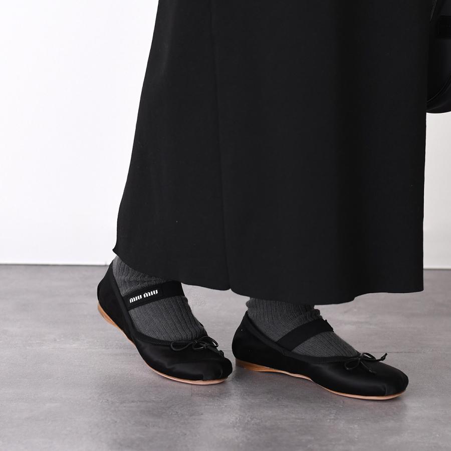 miu MIU ミュウミュウ シューズ バレエシューズ サテンバレリーナ