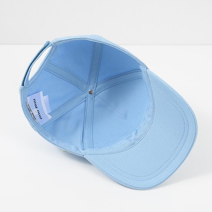 miu MIU ミュウミュウ キャップ 帽子 ドリル ベースボール CAP miu MIU ミュウミュウ キャップ 帽子 ドリル ベースボール CAP