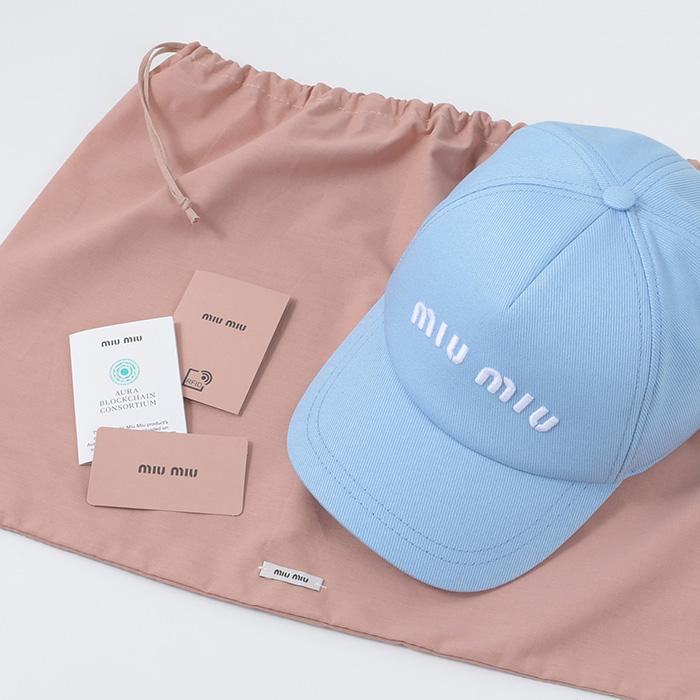 miu MIU ミュウミュウ キャップ 帽子 ドリル ベースボール CAP miu MIU ミュウミュウ キャップ 帽子 ドリル ベースボール CAP