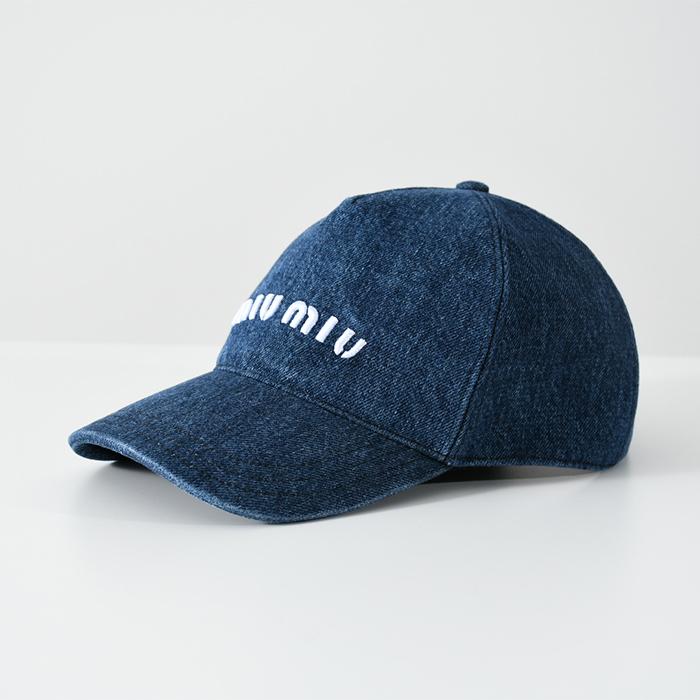 MIU MIU ミュウミュウ キャップ デニム ベースボールキャップ 帽子 