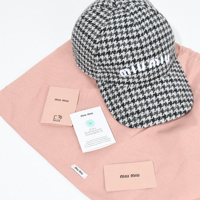 miu MIU ミュウミュウ 帽子 キャップ チェックウールCAP 5HC179 miu MIU ミュウミュウ 帽子 キャップ チェックウールCAP 5HC179