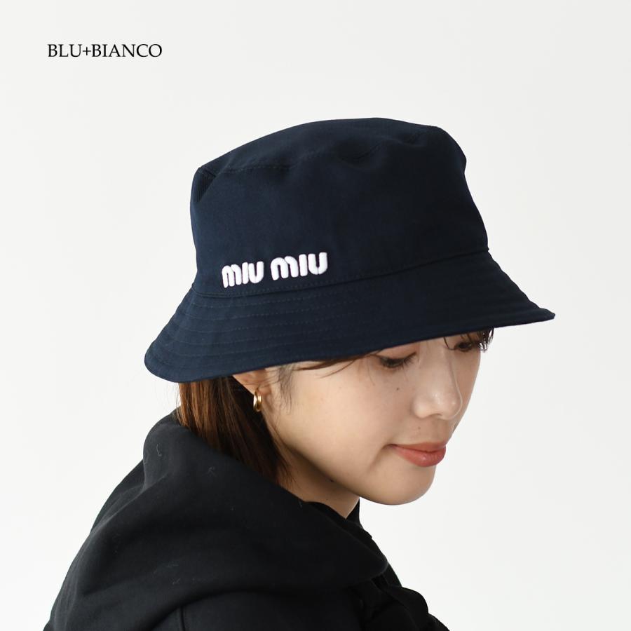 ミュウミュウ 帽子 バケハ Amazon | [ミュウミュウ] 帽子 ドリル バケットハット バケハ