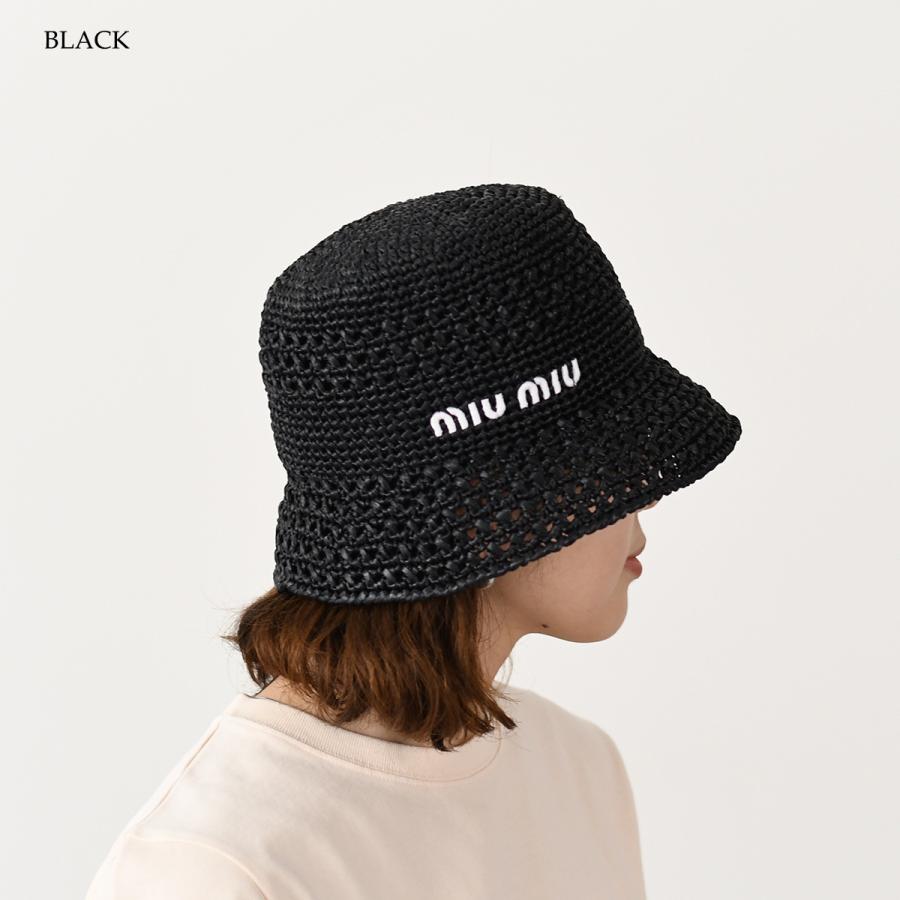 miu MIU ミュウミュウ ハット 帽子 バケハ ラフィアハット miu MIU ミュウミュウ ハット 帽子 バケハ ラフィアハット