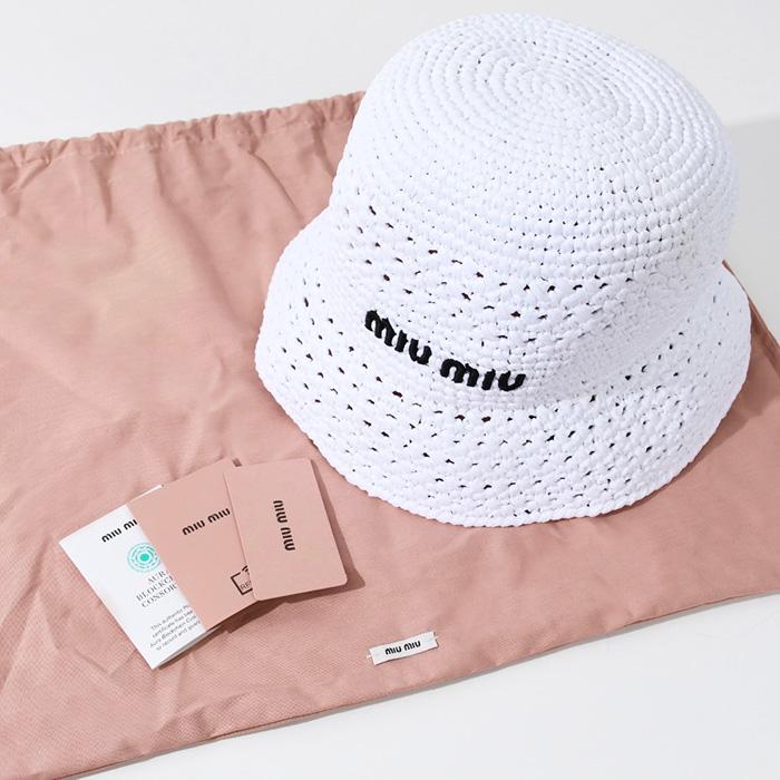 miu MIU ミュウミュウ ハット 帽子 バケハ ラフィアハット miu MIU ミュウミュウ ハット 帽子 バケハ ラフィアハット
