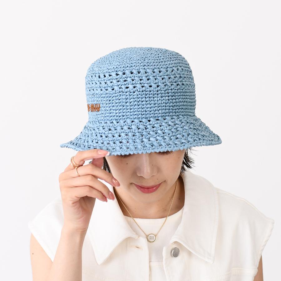 miu MIU ミュウミュウ ハット 帽子 バケハ ラフィアハット