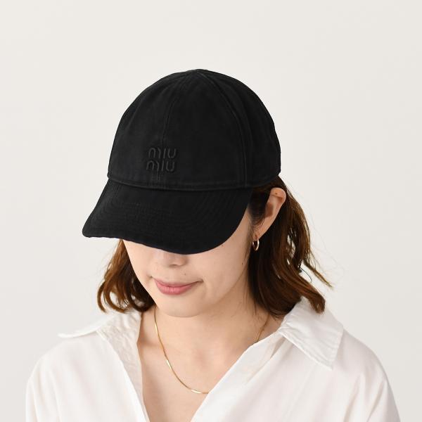 miu miu（ミュウミュウ） 帽子 キャップ 5HC3702CR2 ドリル ベース