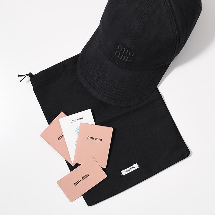 miu MIU ミュウミュウ 帽子 キャップ 5HC3702CR2 ドリル ベース