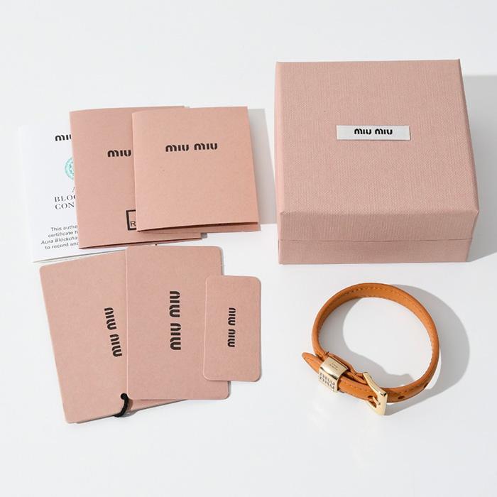 miu MIU ミュウ ブレスレット アクセサリー ロゴレザー miu MIU ミュウ ブレスレット アクセサリー ロゴレザー