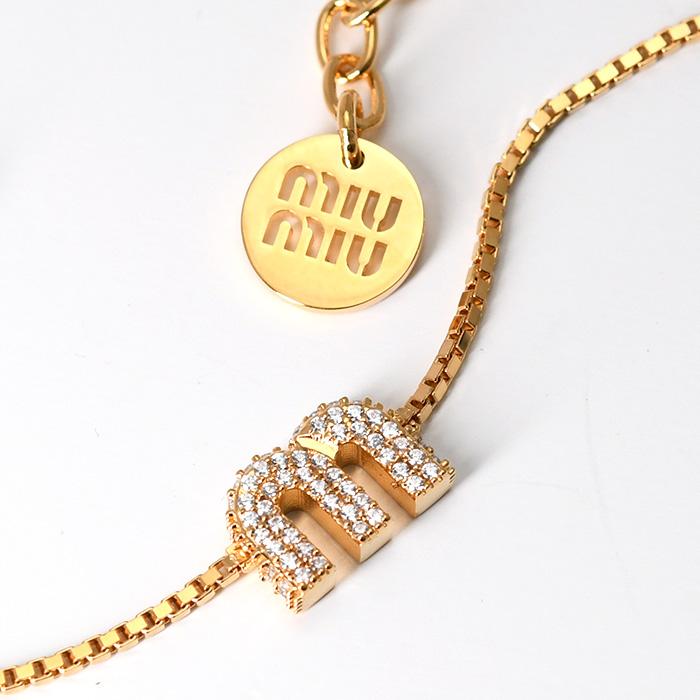 miu miu（ミュウミュウ） ブレスレット アクセサリー クリスタル付