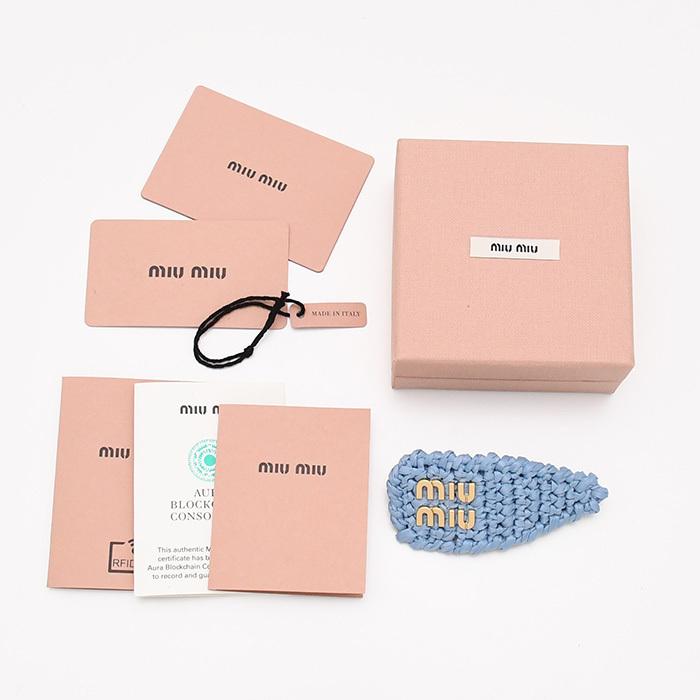 miu miu（ミュウミュウ） ヘアアクセサリー クリップ アクセ ウーブン