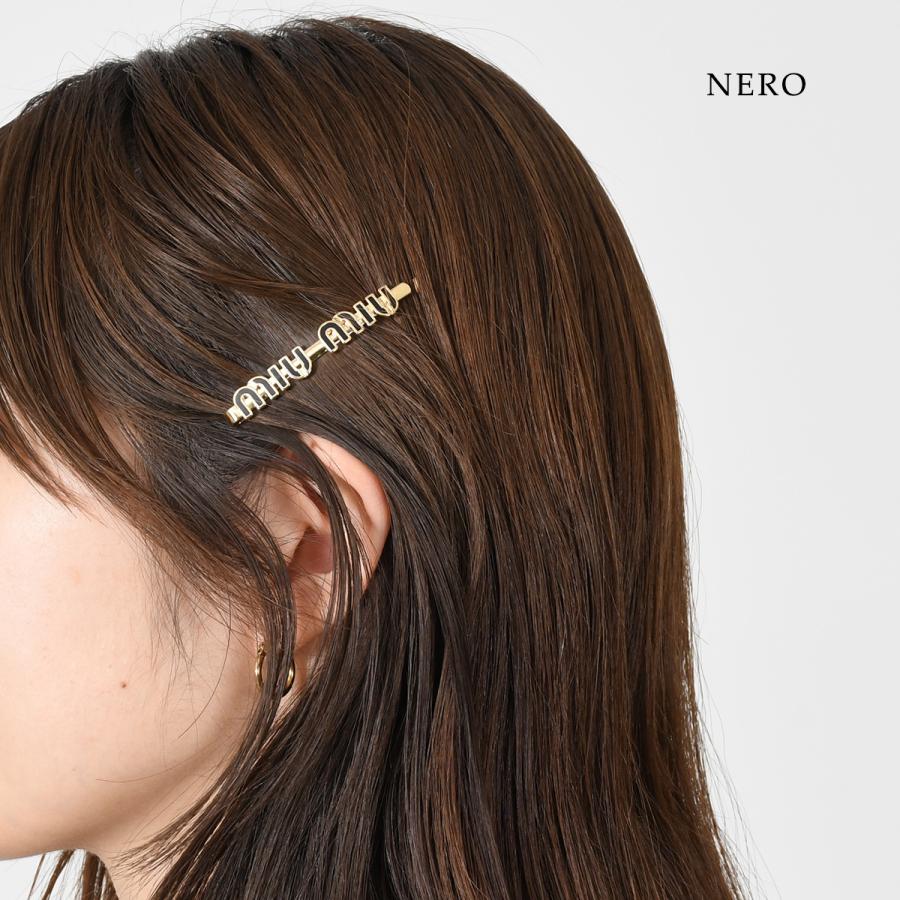 miu MIU ミュウミュウ ヘアアクセサリー エナメルロゴヘア miu MIU ミュウミュウ ヘアアクセサリー エナメルロゴヘア