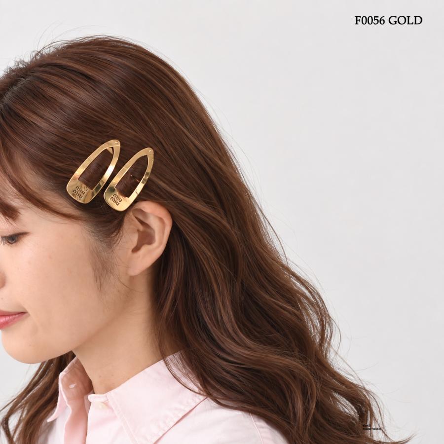 Miu Miu ヘアクリップ 2点セット ゴールド＆シルバー　美品 miu miu（ミュウミュウ） ヘアアクセサリー ヘアピン メタルヘア
