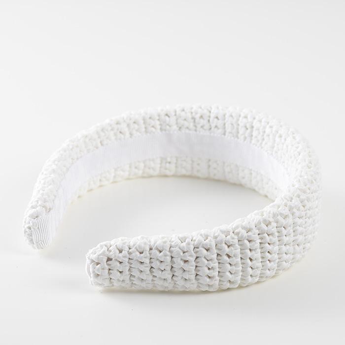 ミュウミュウ ヘッドバンド カチューシャ ホワイト ヘアアクセサリー