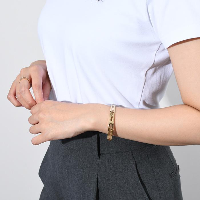 MIU MIU ミュウミュウ ブレスレット アクセサリー ブレス ロゴ メタル