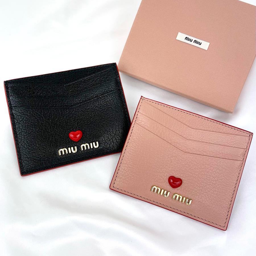 年末のプロモーション特価 Miumiu ミュウミュウ マドラスラブ パスケース カードケース 名刺入れ 定期入れ レディース 11 160 Bygoodrade Sn