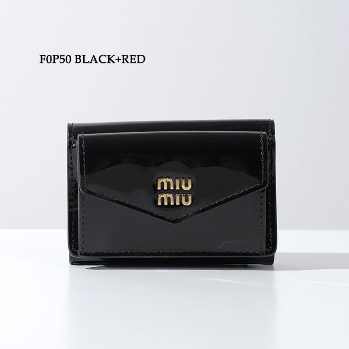 miu MIU ミュウミュウ ウォレット 折りたたみ財布 パテント miu MIU ミュウミュウ ウォレット 折りたたみ財布 パテント