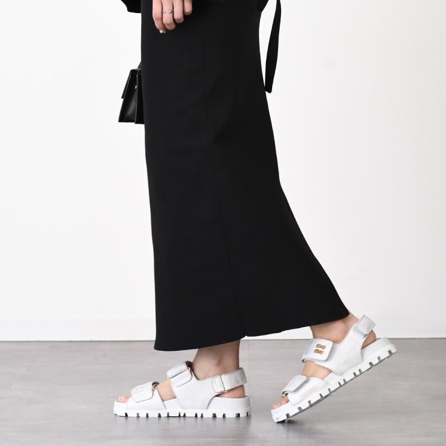 miu miu（ミュウミュウ） サンダル レザーサンダル ダブルストラップ