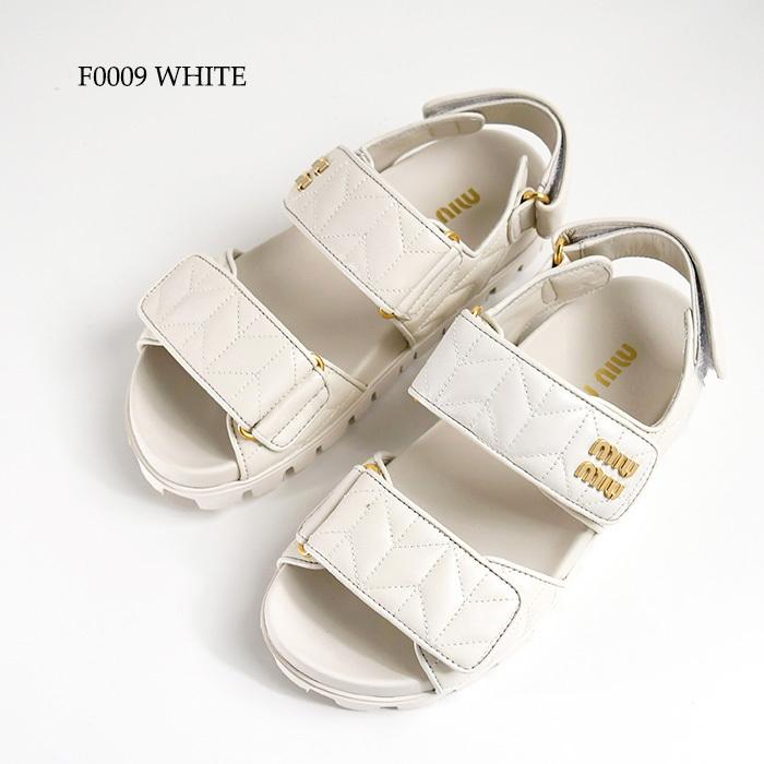 【Miu Miu】マテラッセ ロゴ ナッパレザー スライドサンダル miu MIU ミュウミュウ シューズ スポーティ マテラッセレザー