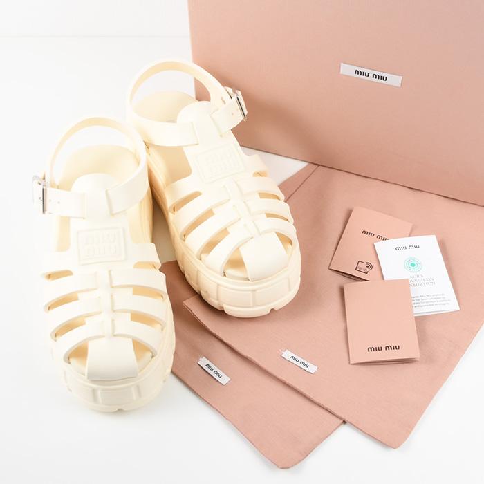 miu MIU ミュウミュウ サンダル シューズ EVA プラットフォーム miu MIU ミュウミュウ サンダル シューズ EVA プラットフォーム