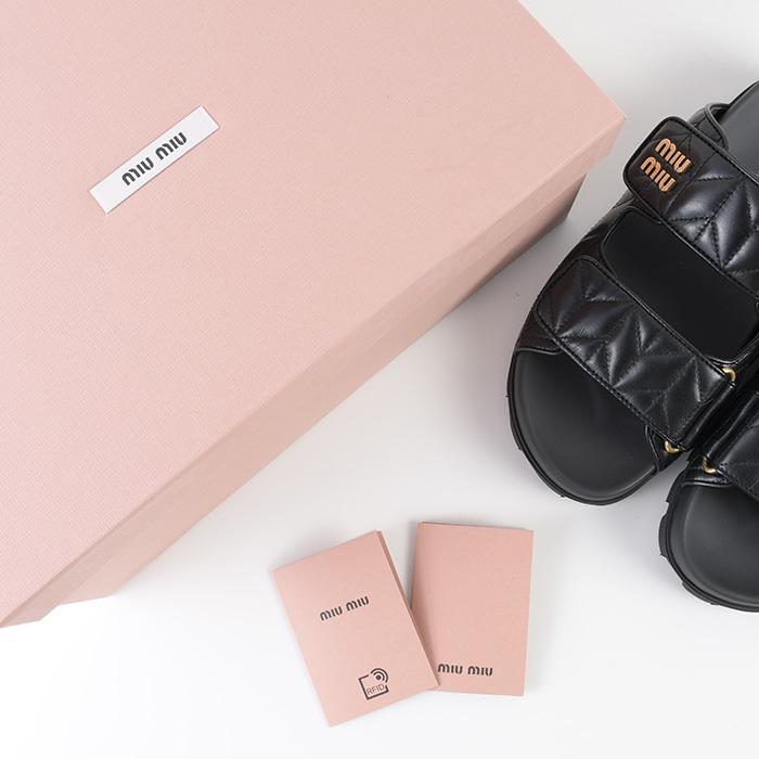 miu MIU ミュウミュウ サンダル シューズ スライドサンダル