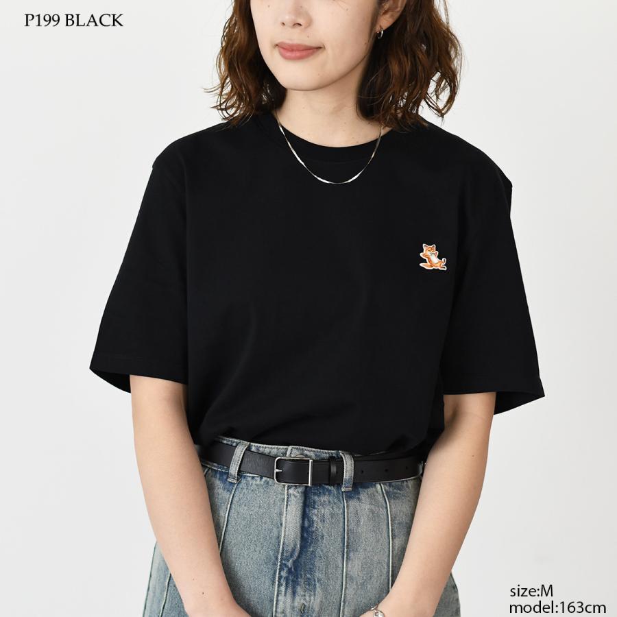 メゾンキツネ チラックスFOX Tシャツ ブラック MAISON KITSUNE Maison Kitsune メゾンキツネ Tシャツ Chillax