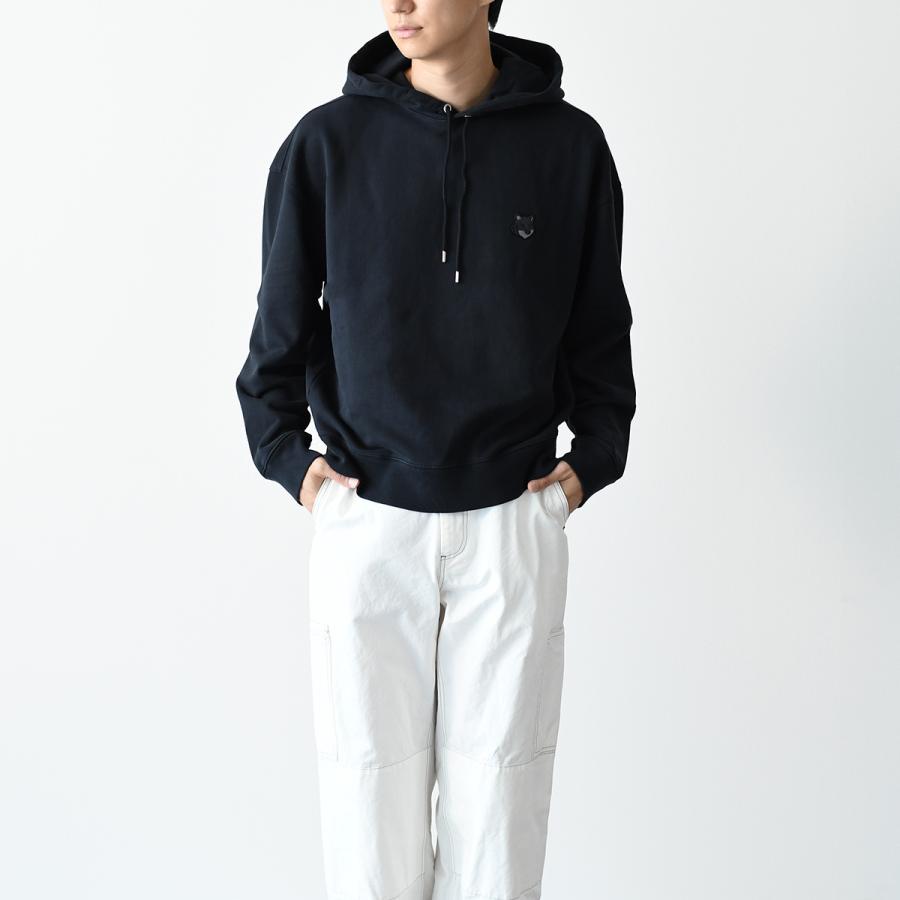 メゾンキツネ スウェット パーカー　ロゴ　ブラック MAISON KITSUNE メゾンキツネ パーカー フーディ スウェット