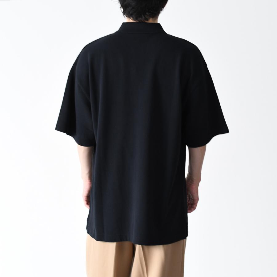 MAISON KITSUNÉ ブラックポロシャツ Mサイズ MAISON KITSUNE メゾンキツネ ポロシャツ 男女兼用 半袖
