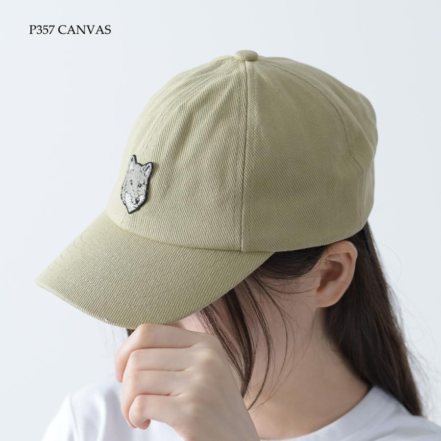 【MAISON KITSUNE】★人気★ボールドフォックスヘッド6Pキャップ ボールド フォックスヘッド レザー パッチ 6P キャップ | Maison