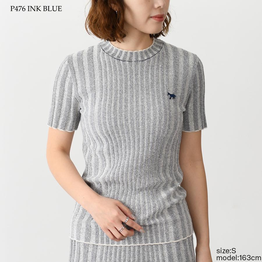 メゾンキツネ　リブニットタンクトップ　グレー　S メゾンキツネ Baby Fox リブ タンク ワンピース グレー - メルカリ