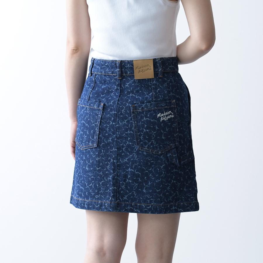 Maison Kitsuné メゾンキツネ デニムミニスカート ライトブルー ミニ デニム スカート | Maison Kitsuné