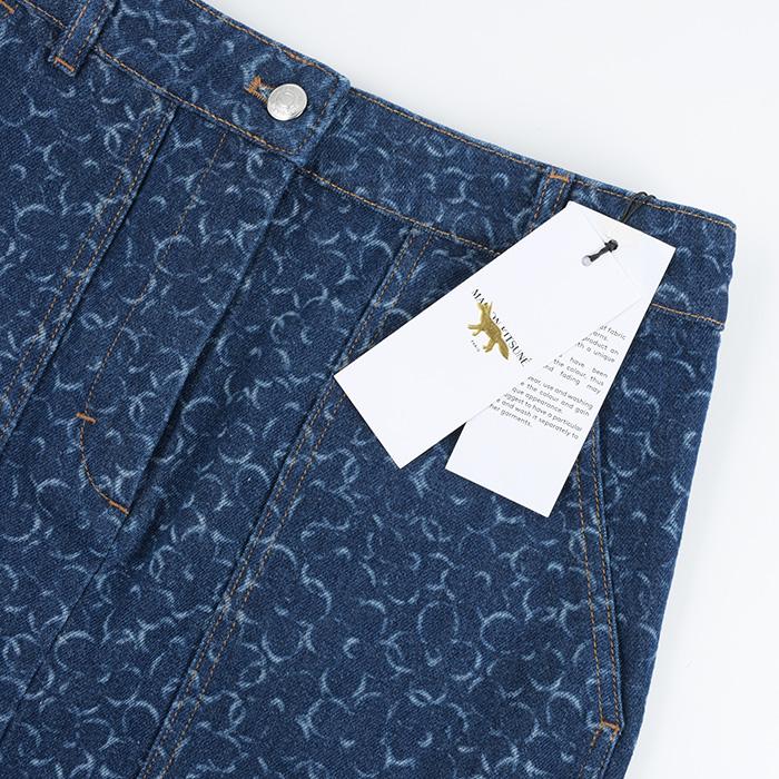 メゾンキツネ　デニムスカート MAISON KITSUNE メゾン キツネ ボトム デニム ミニ スカート