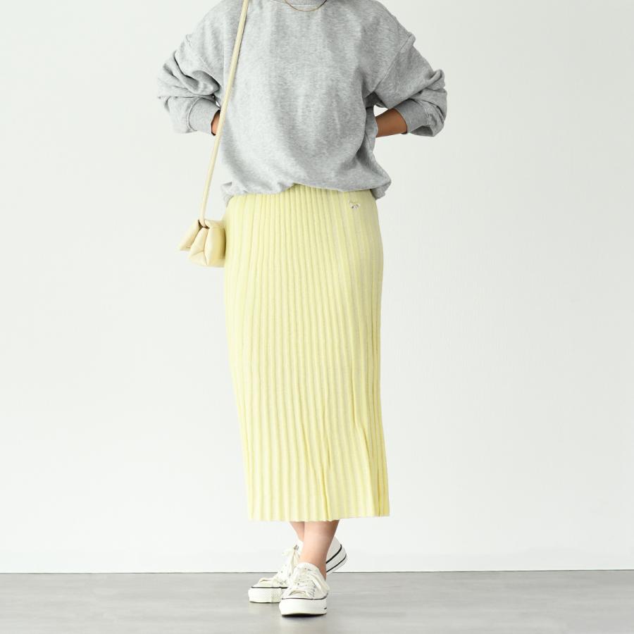 新品・未使用　マイラン　フィッシュテイルラップスカート　イエロー MAISON KITSUNE メゾンキツネ スカート ベイビーフォックス