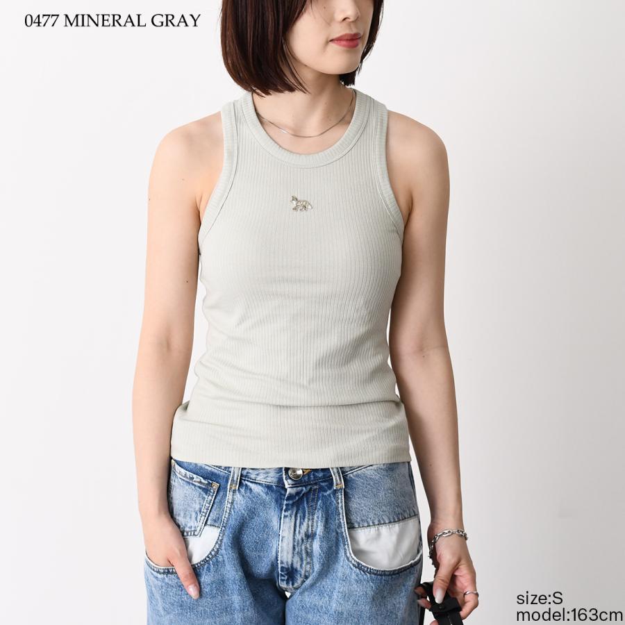 ほぼ未使用 完売品 Maison Kitsuné グレー タンクトップ XS MAISON KITSUNE（メゾン キツネ） メゾン キツネ ノースリーブ タンク