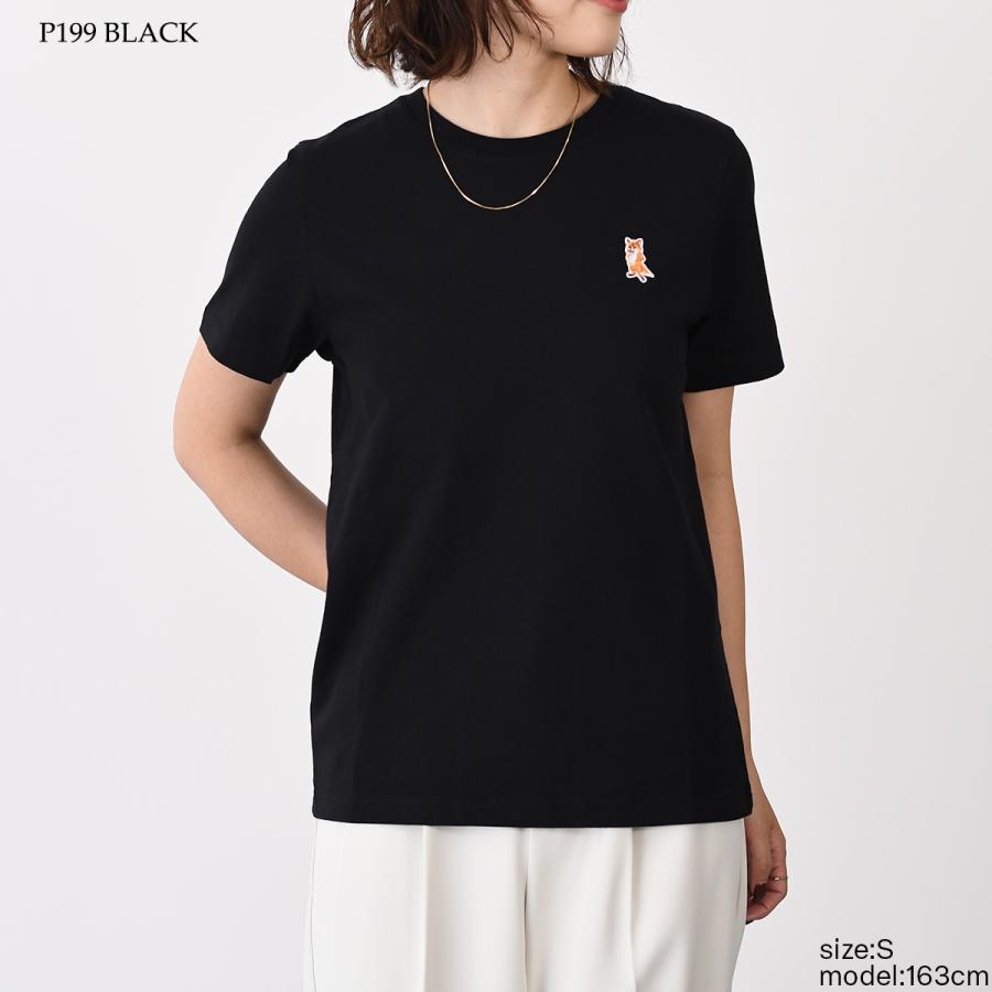 メゾンキツネ　フォックス　Tシャツ　ブラック MAISON KITSUNE メゾンキツネ ボールド フォックス ヘッドパッチ