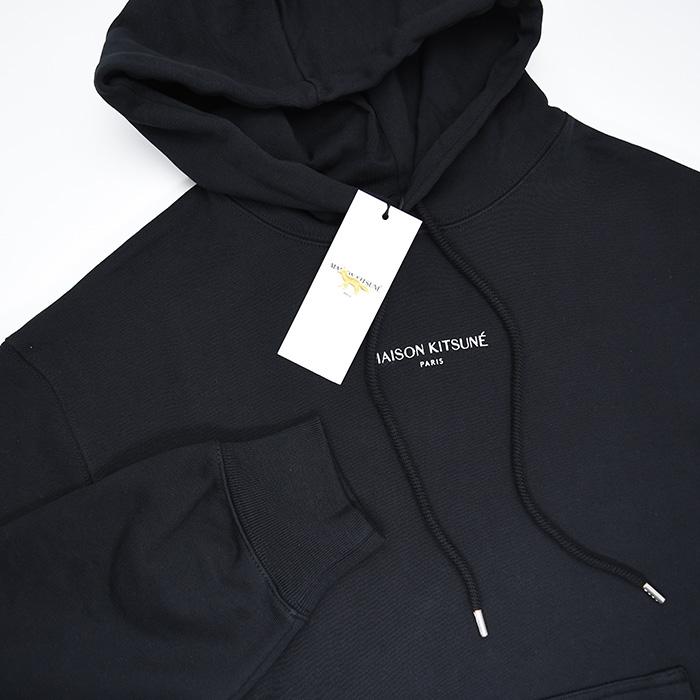 MAISON KITSUNE メゾン キツネ パーカー MAISON KITSUNE PARIS コンフォート フーディ QM00700 KM0341 メンズ ユニセックス ブラック コットン 長袖_11
