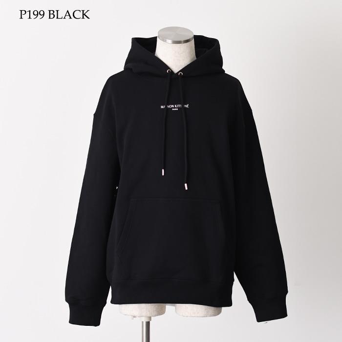 MAISON KITSUNE メゾン キツネ パーカー MAISON KITSUNE PARIS コンフォート フーディ QM00700 KM0341 メンズ ユニセックス ブラック コットン 長袖_1