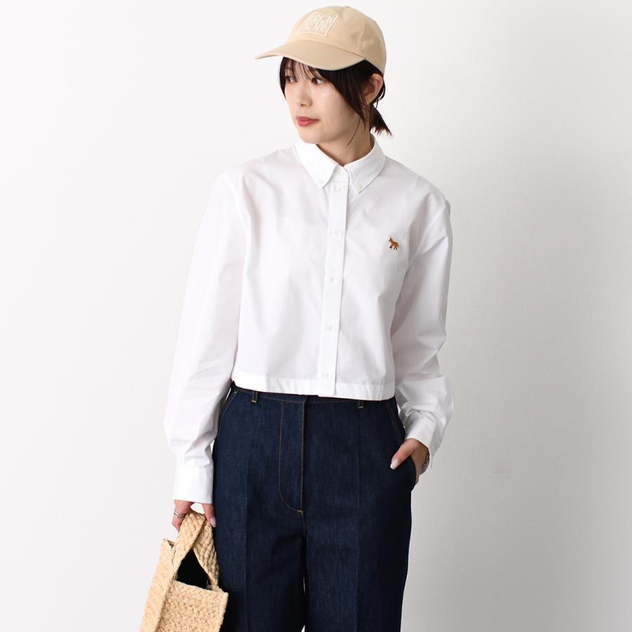値下げ【MAISON KITSUNE】 シャツジャケット L（アイボリー）+紙袋 MAISON KITSUNE（メゾン キツネ） 【残りわずか】MAISON KITSUNE