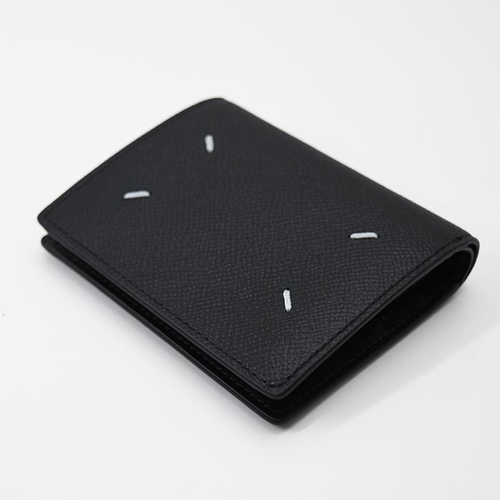 MAISON MARGIELA メゾン マルジェラ ミニ財布 GLAM SLAM 二つ折り 財布 SA3UI0007P4745 シンプル 4ステッチ ブラック 黒 メンズ ギフトの画像